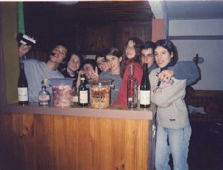 Mariano, Ana, Chude, Lala, Cam, Cele, Agust�n y yo.