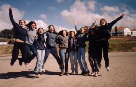 todas en la playa