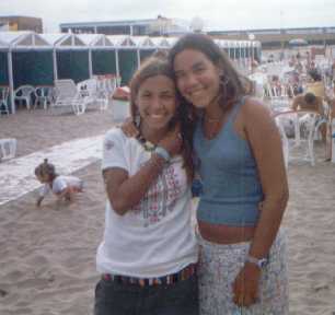 Gaby y yo en la playa