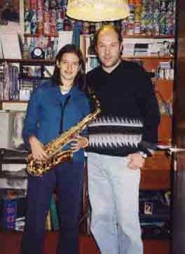 Con Oscar, mi profe de SAXO!