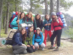 con las chics en el vivac...