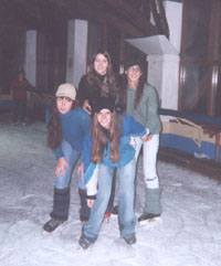 En la pista de patinaje