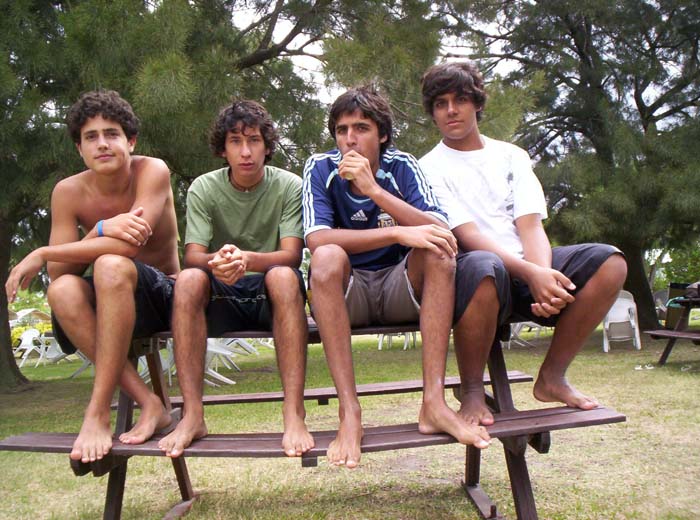 Pelu, Mati, Manuel y Yo.