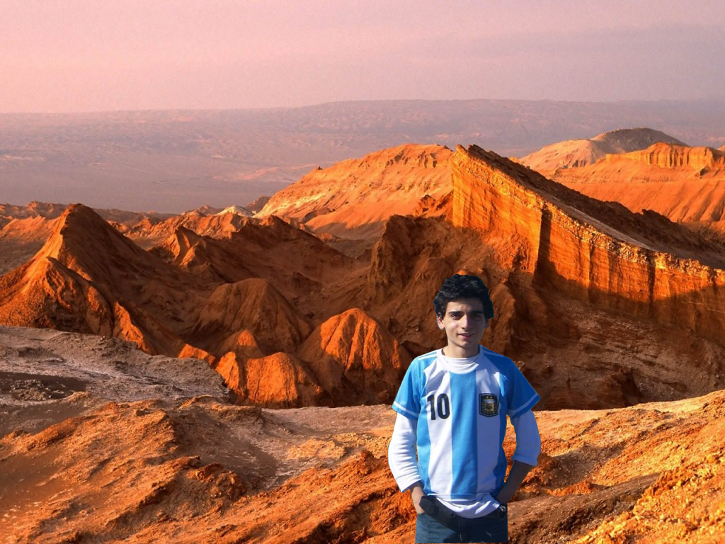 Fotomontaje de Andrés en Marte